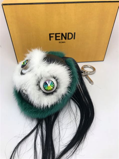 fendi fur charm|Fendi fur monster bag.